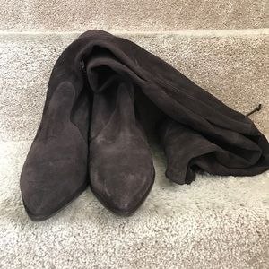 Suede over the knee boots